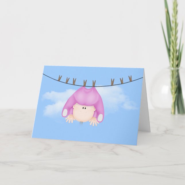 Baby Girl sur la carte de linge (Devant)
