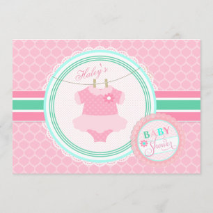 Baby Girl Tutu Shower Invitation