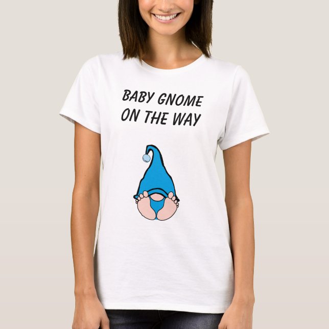 Baby Gnome sur le chemin T-shirt bleu (Devant)