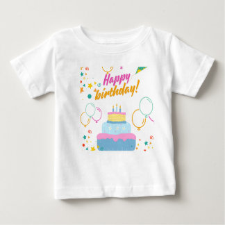 Baby Happy Birthday Imprimable T-shirt design cade