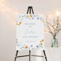 Baby in Bloom Baby shower Affiche de bienvenue