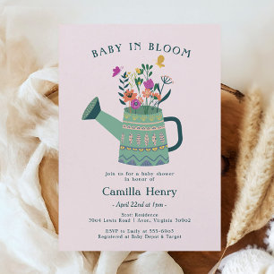 Baby in Bloom Baby shower Invitation