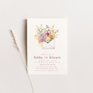 Baby in Bloom Baby shower Invitation