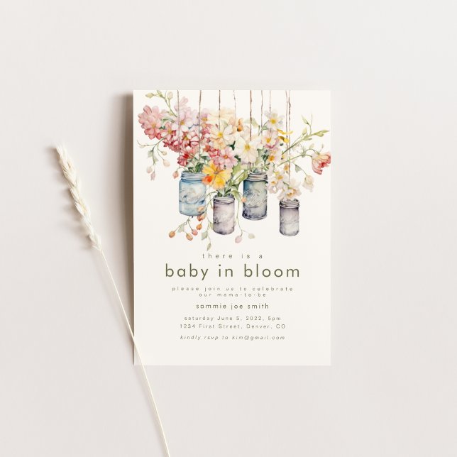 Baby in Bloom Baby shower Invitation (Créateur téléchargé)