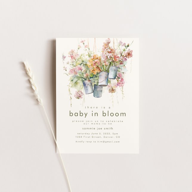 Baby in Bloom Baby shower Invitation (Créateur téléchargé)