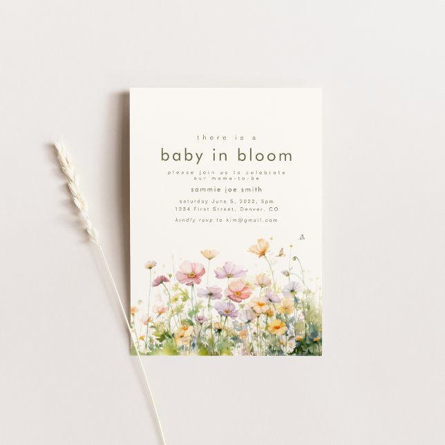 Baby in Bloom Baby shower Invitation (Créateur téléchargé)