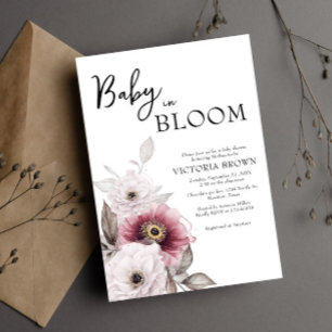 Baby in Bloom Baby shower Invitation