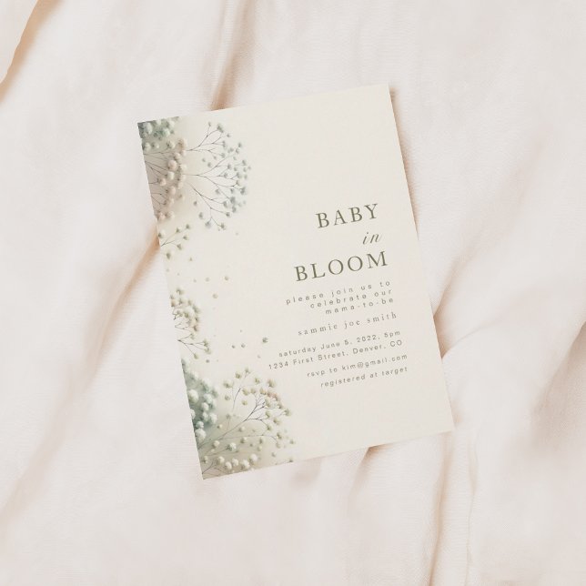 Baby in Bloom Baby shower Invitation (Créateur téléchargé)