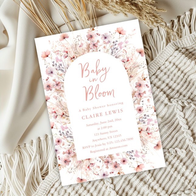 Baby in Bloom Baby shower Invitation (Créateur téléchargé)