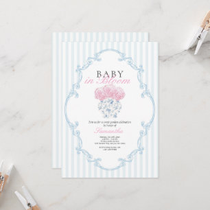Baby in Bloom Baby shower Invitation