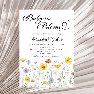 Baby in Bloom Fleur sauvage Baby shower Invitation