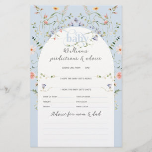 Baby in Bloom Fleur sauvage Blue Boy Baby shower J