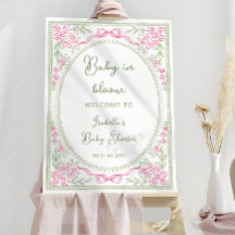 Baby in Bloom Floral  Baby Shower Welcome 