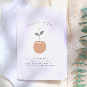 Baby In Bloom Heart Plante Baby shower Merci