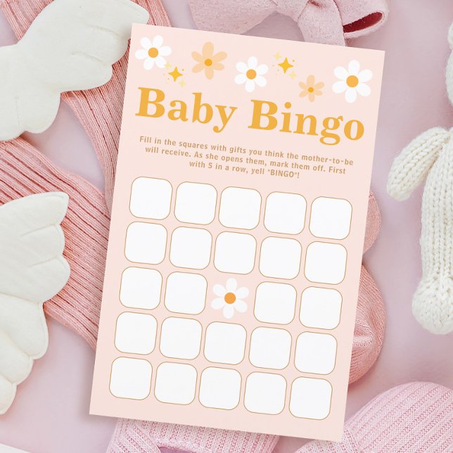 Baby In Bloom Spring Baby shower Bingo Jeu (Créateur téléchargé)