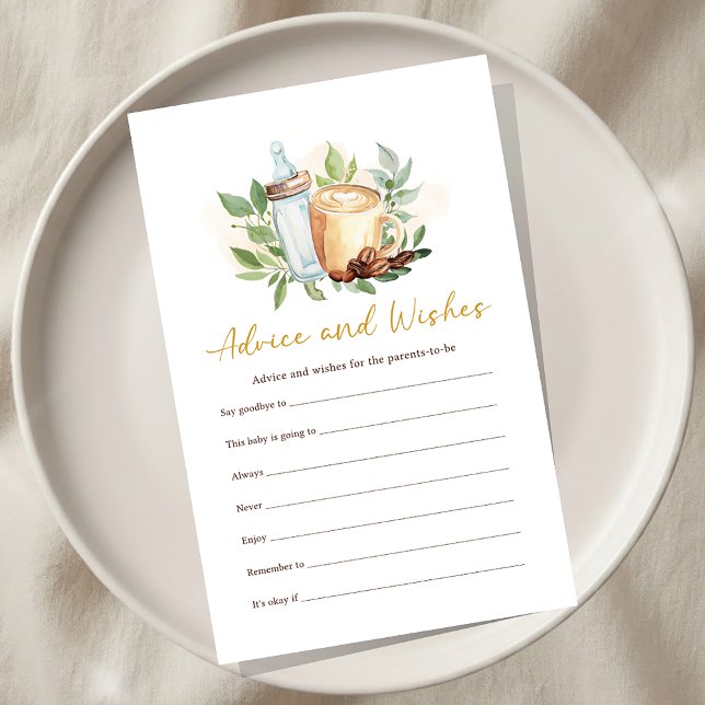 Baby is Brewing Coffee Shower Advice and Wish Game (Créateur téléchargé)