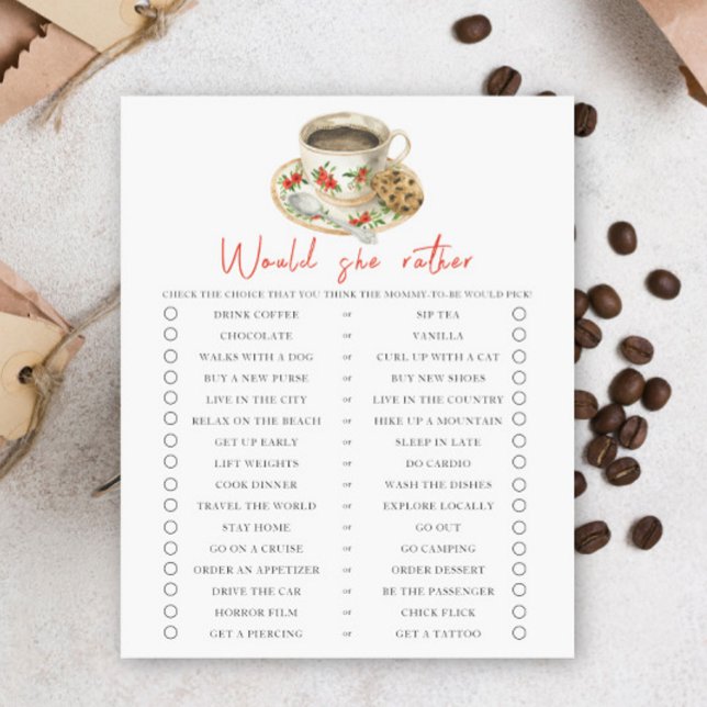 Baby is brewing coffee Would she rather (Créateur téléchargé)