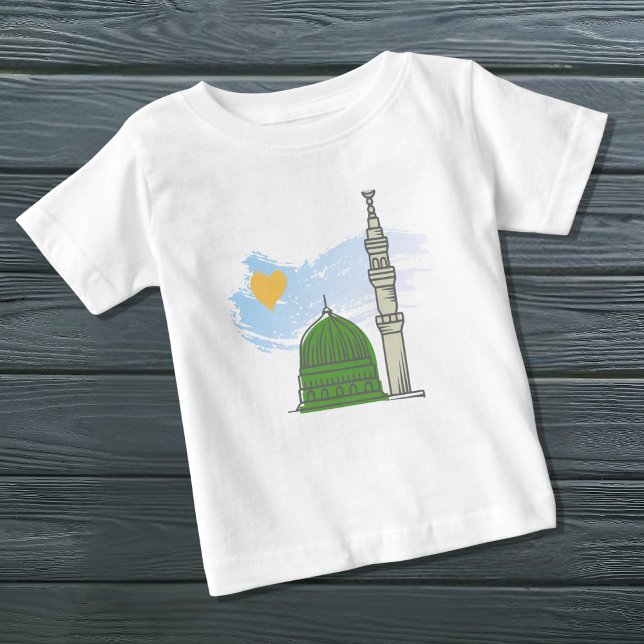 Baby Islamic T-Shirt : Minimalist Masjid an-Nabawi (Créateur téléchargé)
