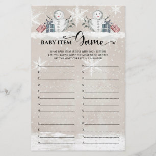 Baby Item Jeu Baby shower Snowman