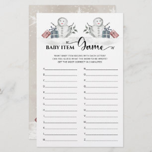 Baby Item Jeu Baby shower Snowman