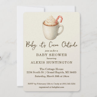 Baby, it's Cocoa Outside Baby Shower Invitation
