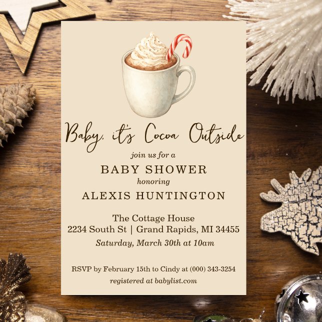 Baby, it's Cocoa Outside Baby Shower Invitation (Créateur téléchargé)