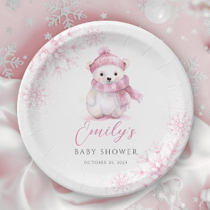 Baby It's Cold Outside Assiettes en Papier Roses