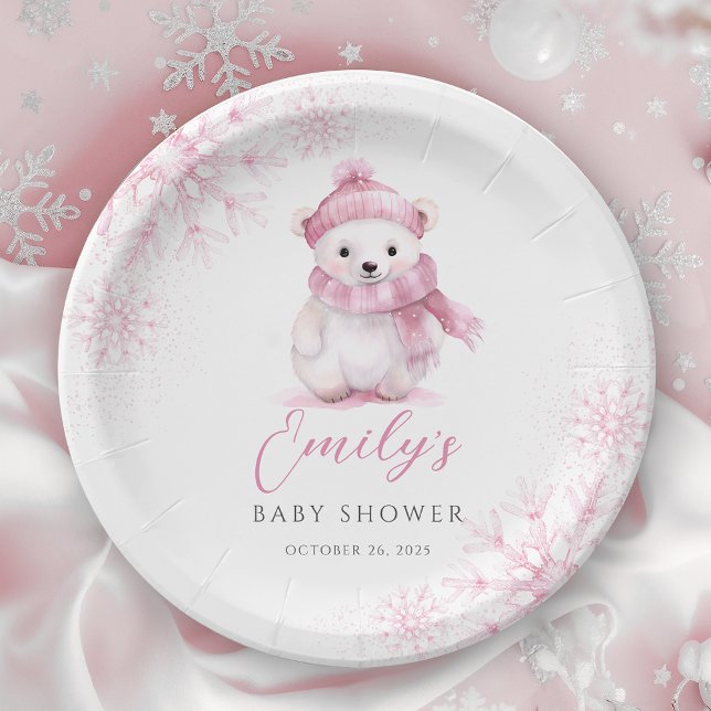 Baby It's Cold Outside Assiettes en Papier Roses (Créateur téléchargé)