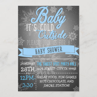 Baby It's Cold Outside Baby shower Invitation