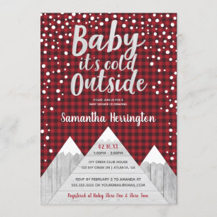 Baby It's Cold Outside Baby shower Invitation