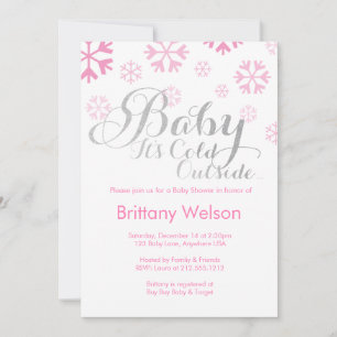 Baby It's Cold Outside Baby shower Invitation
