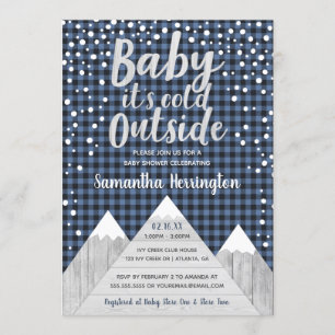 Baby It's Cold Outside Baby shower Invitation