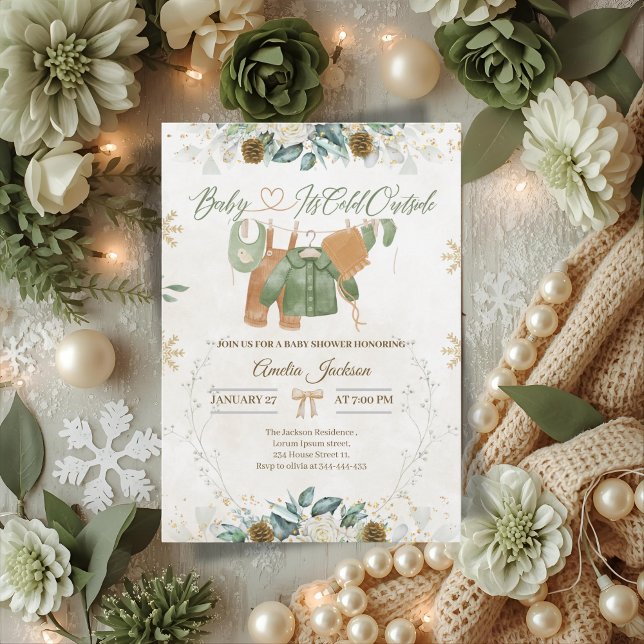 Baby It's Cold Outside Baby shower Invitation (Créateur téléchargé)