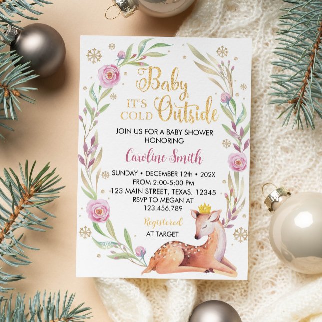 Baby It's Cold Outside Baby shower Invitation (Créateur téléchargé)