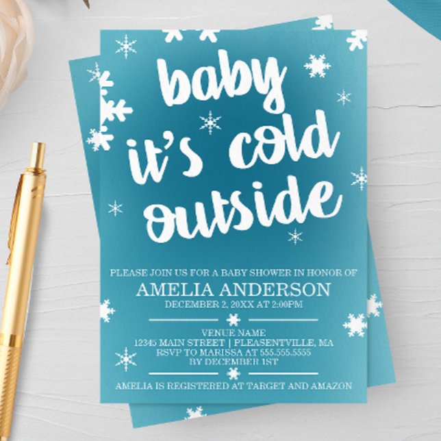 Baby It's Cold Outside Baby shower Invitation (Créateur téléchargé)