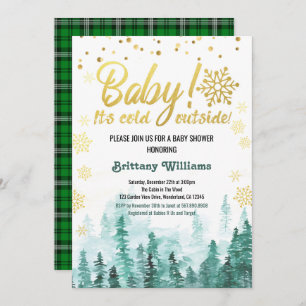 Baby It's Cold Outside Baby shower Invitation