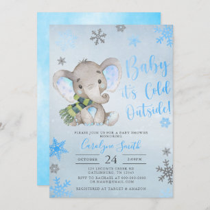 Baby It's Cold Outside Baby shower Invitation