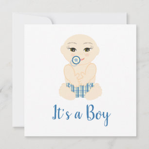 Baby je Vais Illustration in Blue Shades Design