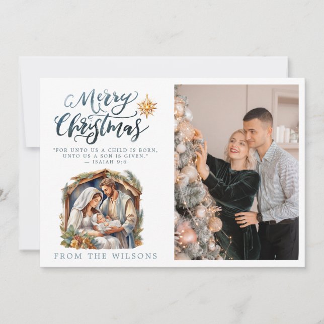 Baby Jesus in the Manger Nativité Carte de vacance (Devant)