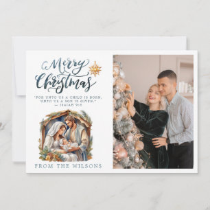 Baby Jesus in the Manger Nativité Carte de vacance