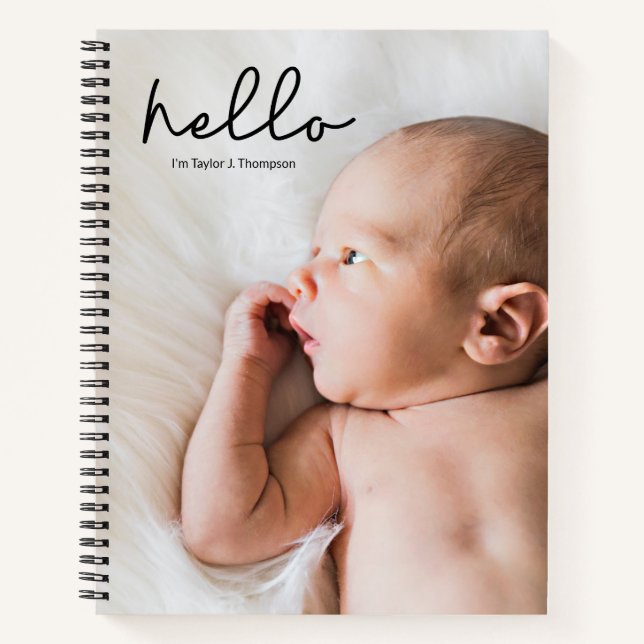 Baby Journal avec photo et nom Personnalisé (Devant)