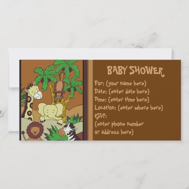 Baby Jungle 10 Baby shower (Devant)