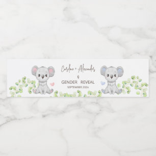 Baby Koala Étiquettes de l'eau de la fête de la ré