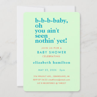 BABY LOVE ! Invitation de crémaillère bébé or crèm
