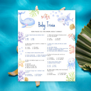 Baby-marine Quiz Baby Shower sous la mer