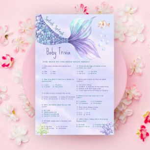 Baby Mermaid Quiz Sous l'océan Baby Shower