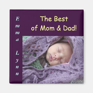 Baby Name magnet Photo Best of Mom & Dad