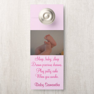 Baby Nursery Photo Affichettes de porte roses