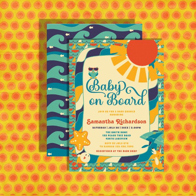 Baby on Board Beach Baby shower Invitation (Créateur téléchargé)