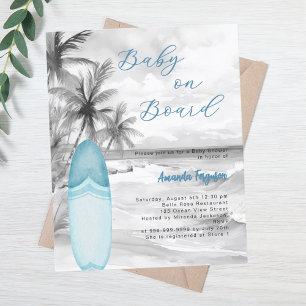 Baby on Board surf board bleu garçon Baby shower r